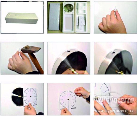 3D FAREBNI nástěnné hodiny DIY  již do 130 cm 12B-S černá - foto 17