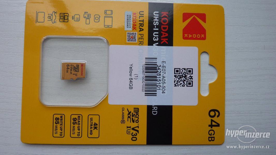 Kodak High Speed Micro SD TF karta žlutá 64 GB - foto 1