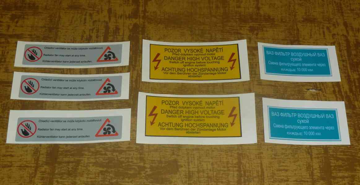 retro štítky - škoda,Lada, Felicia FUN, VAZ a jiné - foto 1