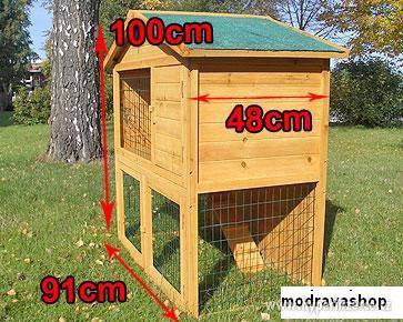 NOVÁ DŘEVĚNÁ KRÁLÍKÁRNA SE SPODNÍM VÝBĚHEM - foto 7