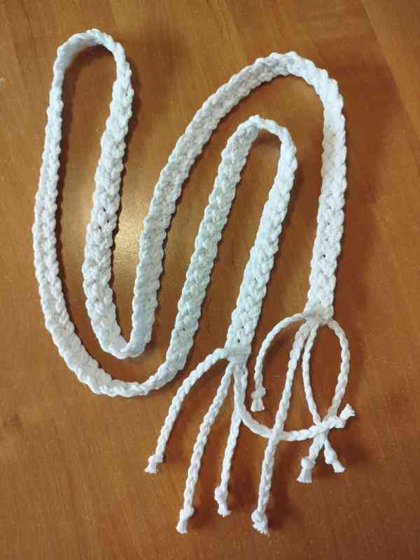 pásek drhaný macramé bílý ze 4 130 cm - foto 2