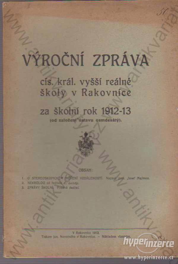 Výroční zpráva cís. král. 1894-1917 - foto 1