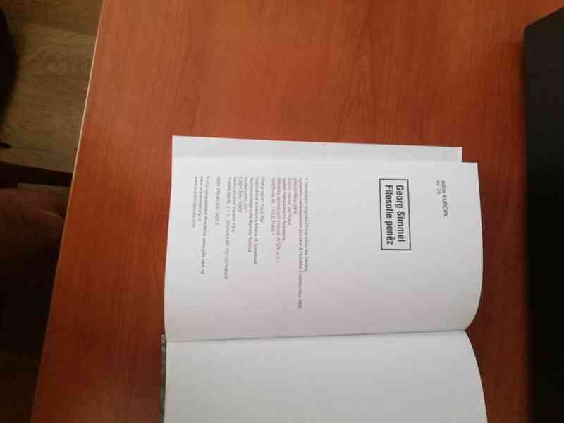 PRODÁM KNIHU GEORG SIMMEL: FILOSOFIE PENĚZ - foto 3