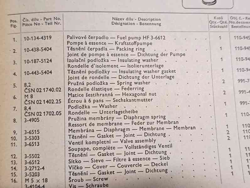 Seznam ND na Škoda 1000 MB, 1968-69 - foto 9