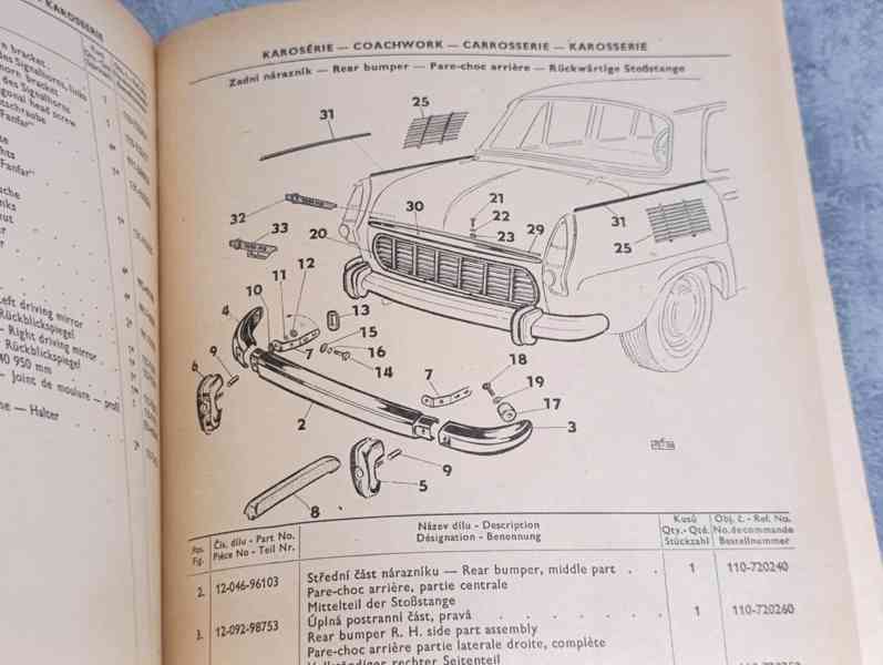 Seznam ND na Škoda 1000 MB, 1968-69 - foto 7