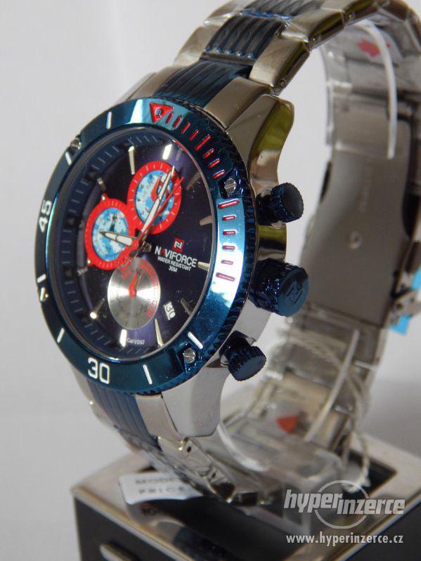 Pánské ocelové hodinky Naviforce s  chronographem - foto 1