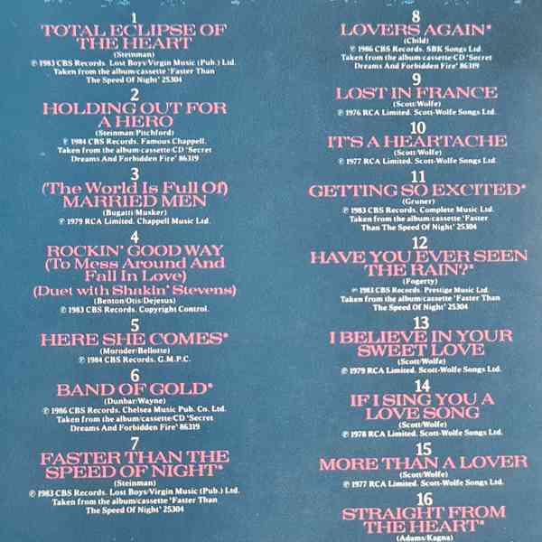 CD - BONNIE TYLER / Greatest Hits - foto 2