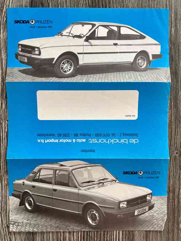Dobový prospekt Škoda 105 / 120 / Garde (1982) NL - foto 4