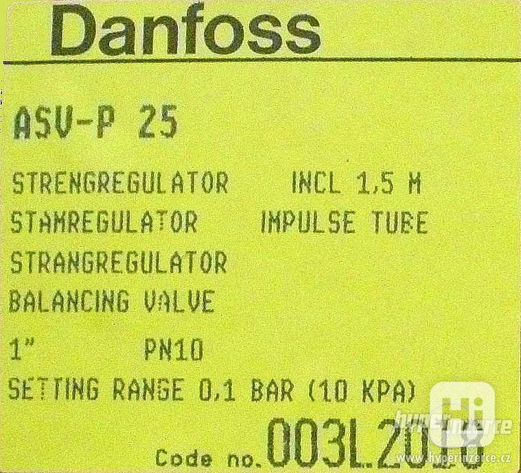 DANFOSS ASV - P 25 REGULATOR DIFERENCNIHO TLAKU NOVY NEPOU - bazar ...