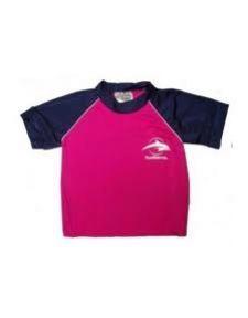 UV triko s krátkým rukávem - růžovo-modrá - foto 1