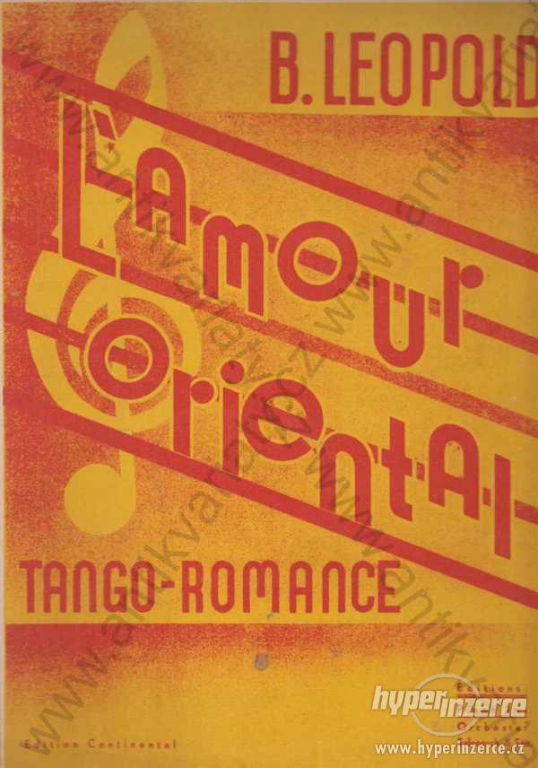 B. Leopold L´Amour oriental Tango-romance 1934 - foto 1