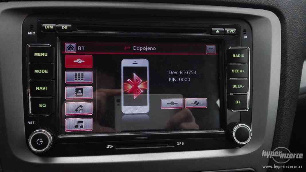 GPS Autorádio / navigace pro Škoda, VW, Seat - foto 3