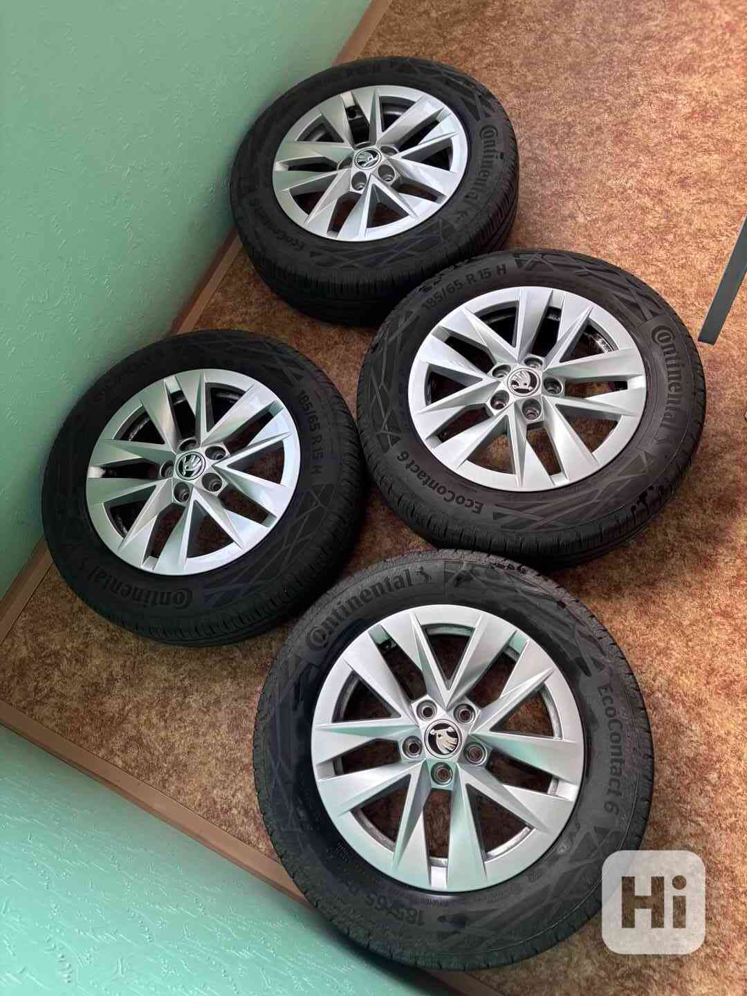 Prodám ZÁNOVNÍ letní ALU sadu Škoda Fabia IV 185/65 R15 - foto 1