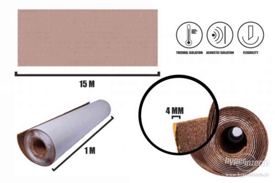 Samolepící korek role 4mm (15m) - foto 2