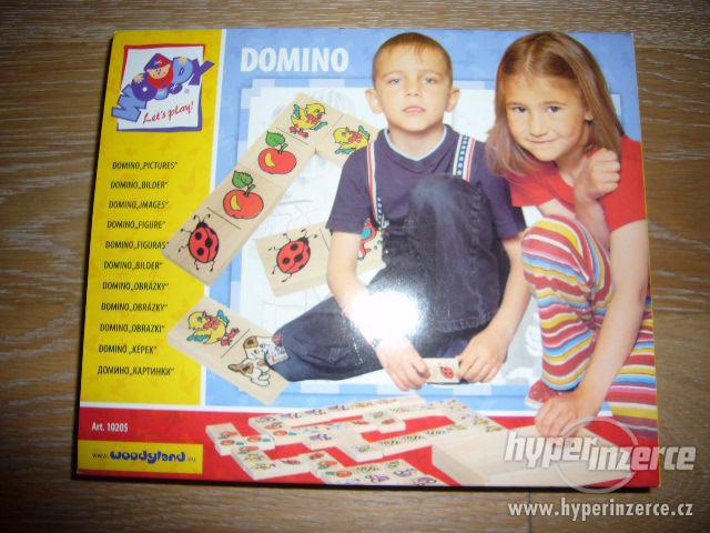 DOMINO - OBRÁZKY, zn. WOODY (30 hracích dřevěných kamenů) - foto 2