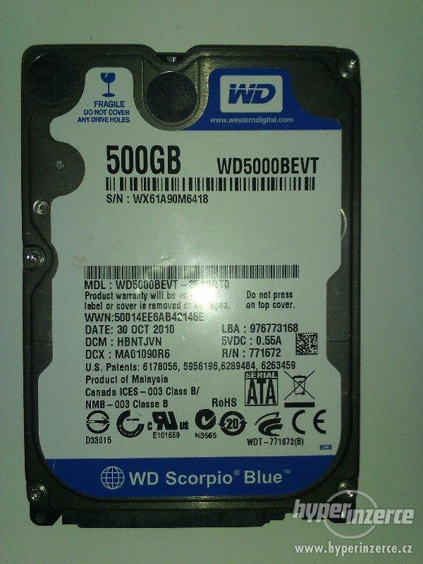 HDD 2,5" pro notebook 500GB - foto 1