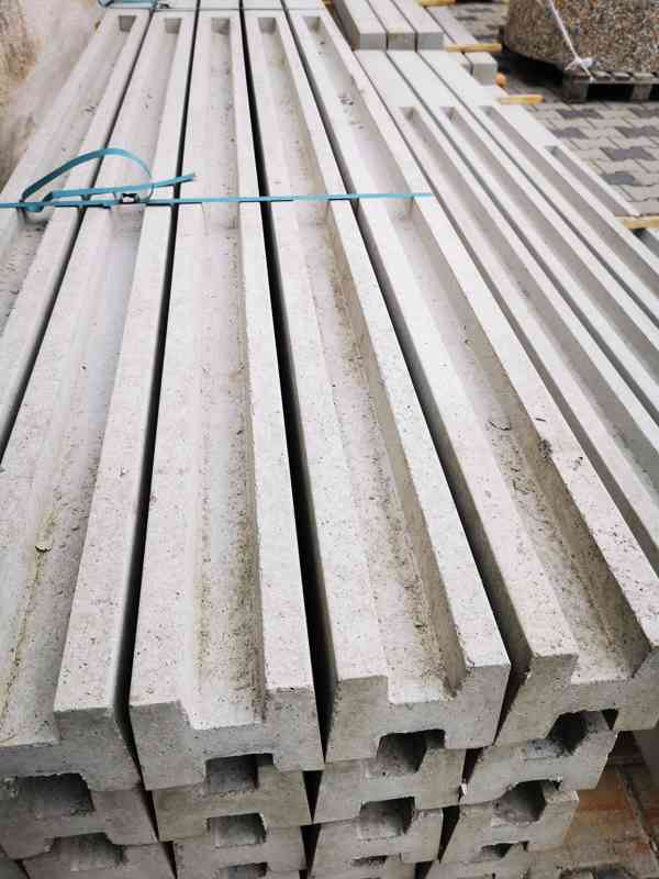 Betonový plot přírodní šedá jednostranný a oboustranný 2m - foto 3