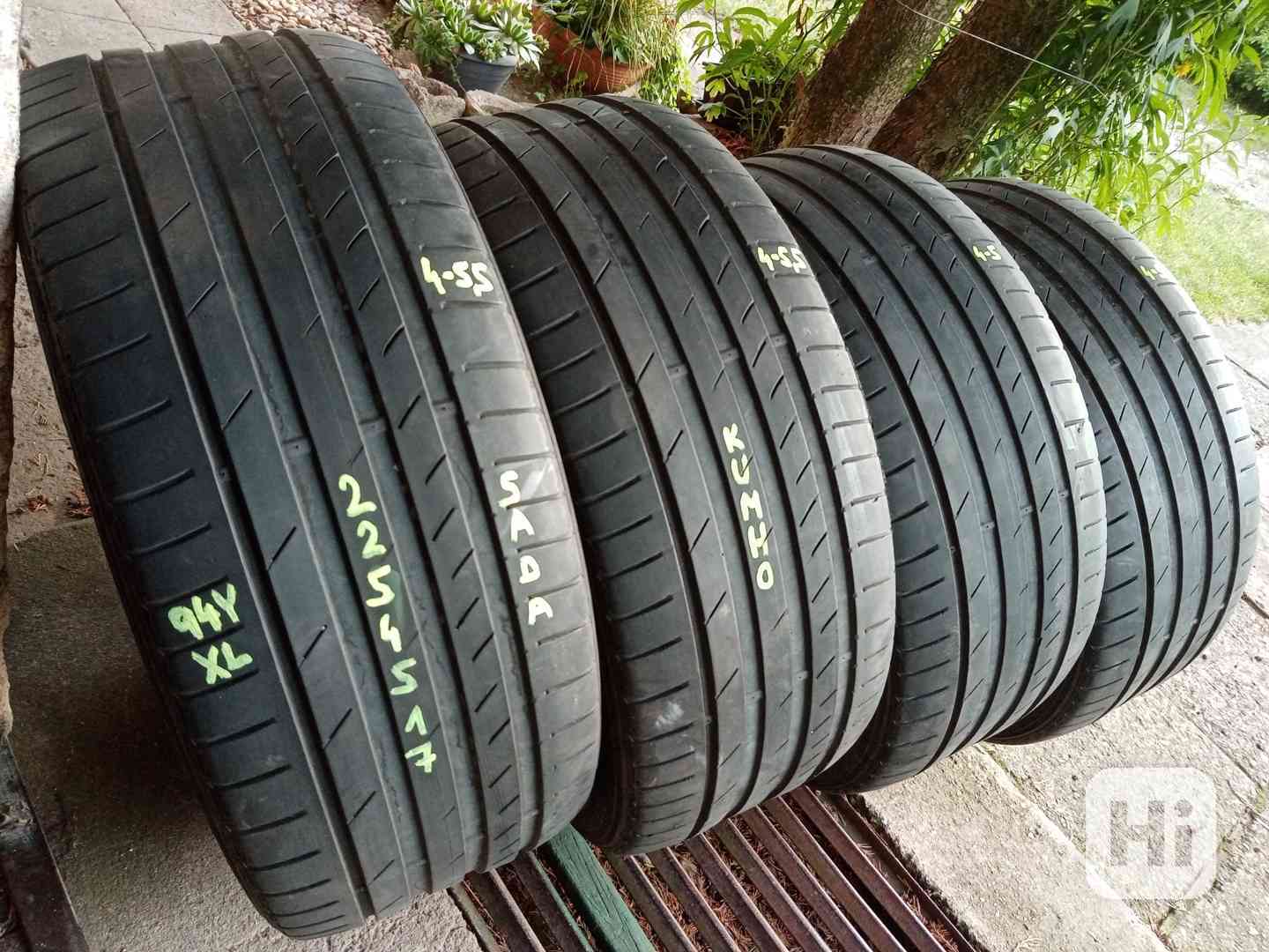 Letní pneu 4kusy 225/45/17 vzorek 75% KUMHO - dobírka - foto 1