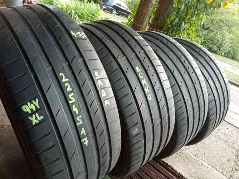 Letní pneu 4kusy 225/45/17 vzorek 75% KUMHO - dobírka - foto 2