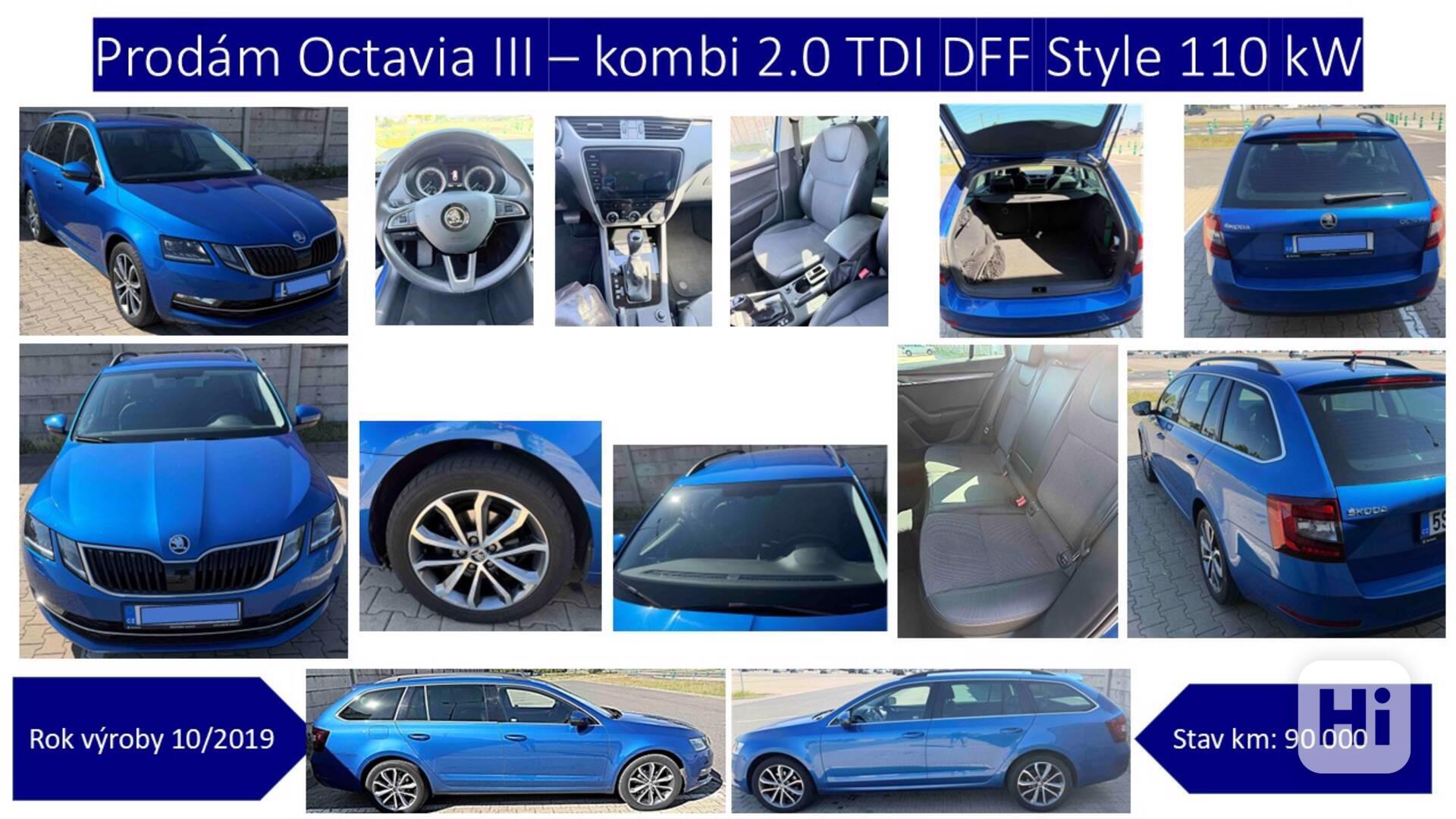 Prodám Octavia III – kombi 2.0 TDI DFF Style Plus 110 kW - foto 1
