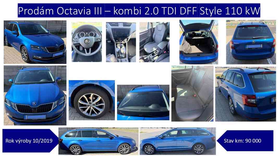 Prodám Octavia III – kombi 2.0 TDI DFF Style Plus 110 kW - foto 1
