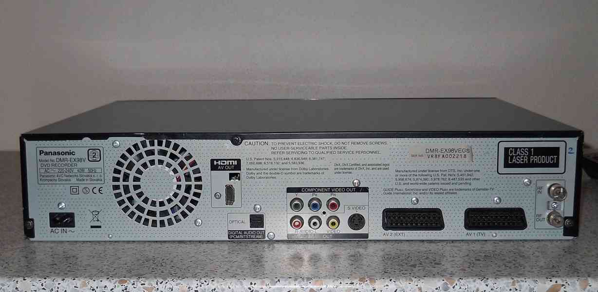 ⚠️VHS-HDD-DVD rekordér Panasonic DMR EX98 - foto 8