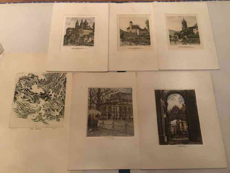 Grafika, litografie,staré tisky, exlibris, cca 3000 ks - foto 8