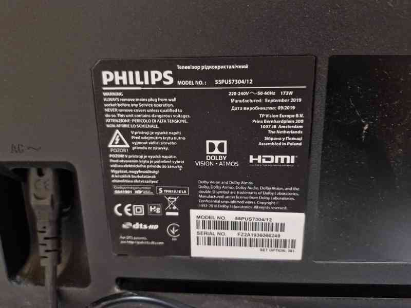 Tv Philips 55PUS730 139cm uhlopříčka s Ambilight - foto 2