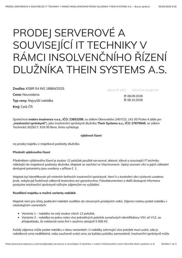 PRODEJ SERVEROVÉ A SOUVISEJÍCÍ IT TECHNIKY - foto 2
