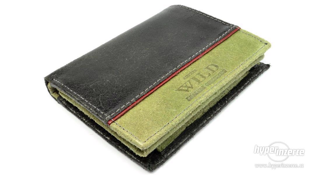 Kožená pánská peněženka olivová - foto 2