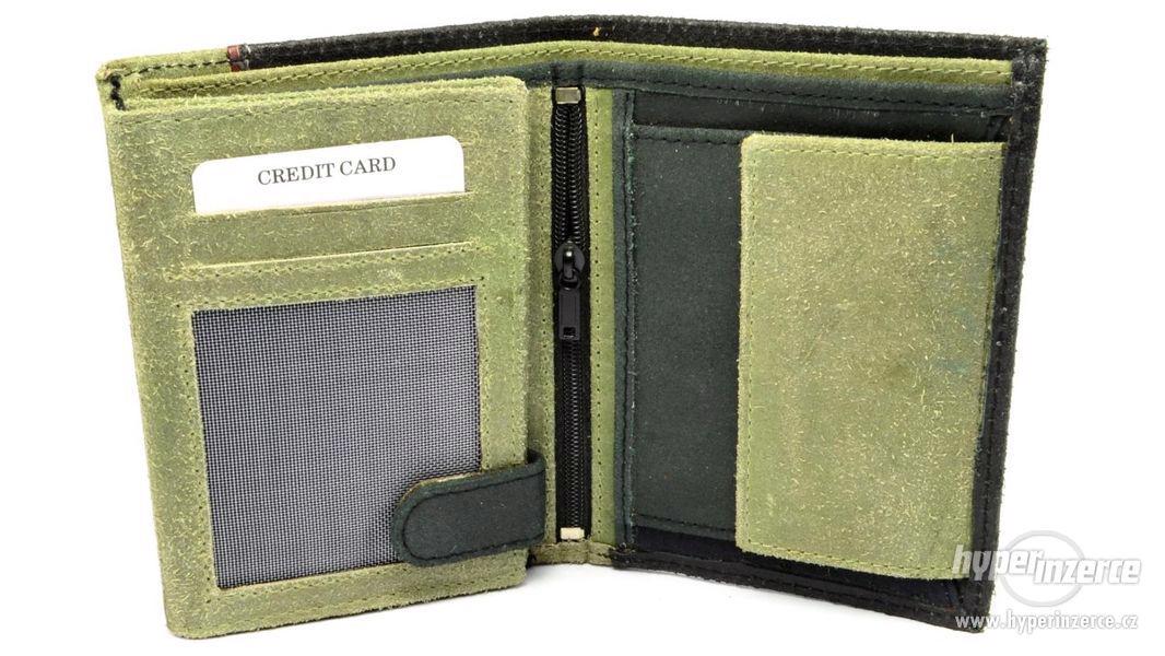 Kožená pánská peněženka olivová - foto 6