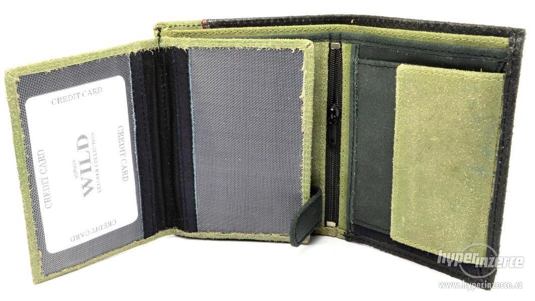 Kožená pánská peněženka olivová - foto 7