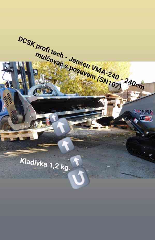 DCSK profi tech - Jansen VMA-240 - 240cm mulčovač s posuvem  - foto 1