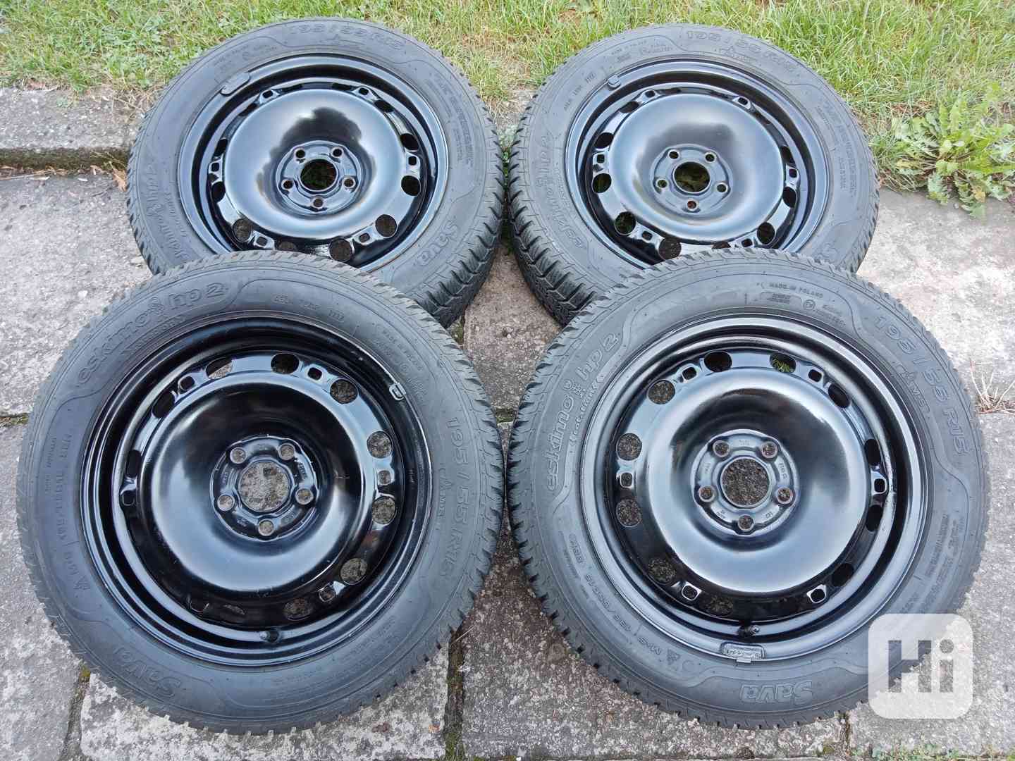 Zimní kola 15ky 5x100 pneu 90% Škoda Vw Seat Audi - dobírka - foto 1