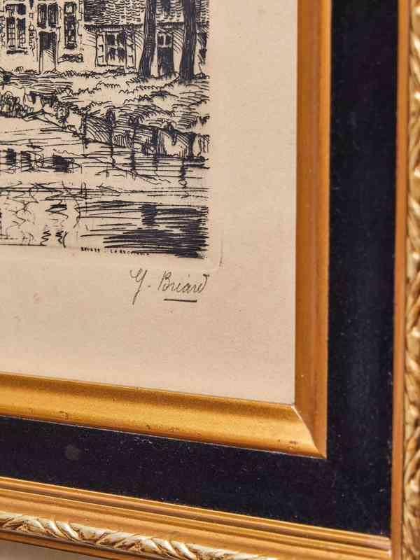Bruggy – dvojice originálních kreseb tuší od Y. Briarna, kol - foto 3