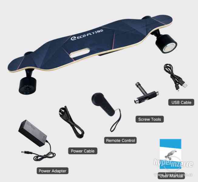 Nový elektro Longboard | 20km/h | dva HUB motory!! - foto 7
