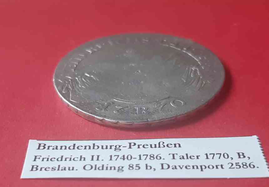 Tolar 1770 B Prusko (Nr.3) Brandenburg-Preußen, - foto 3