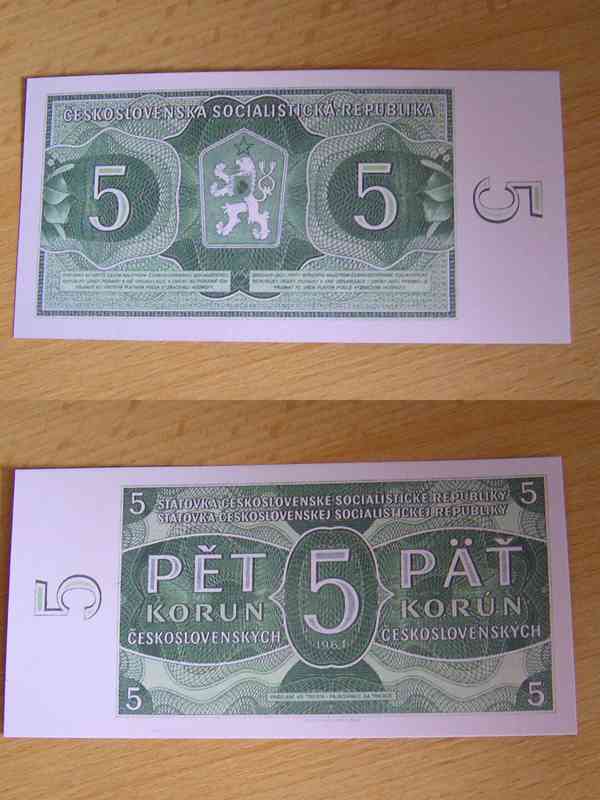 RU,ČSSR , ČSR- nevydanné bankovky , návrhy oboustranná kopie - foto 7