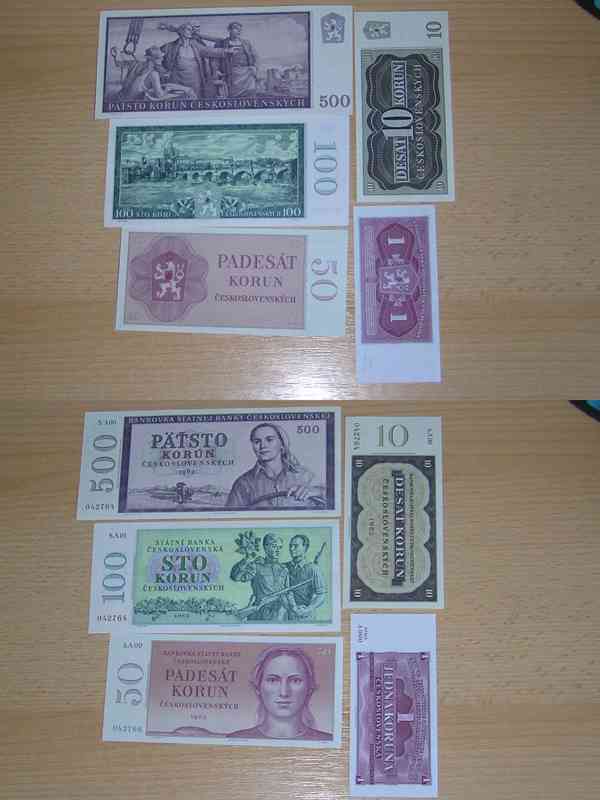 RU,ČSSR , ČSR- nevydanné bankovky , návrhy oboustranná kopie - foto 8
