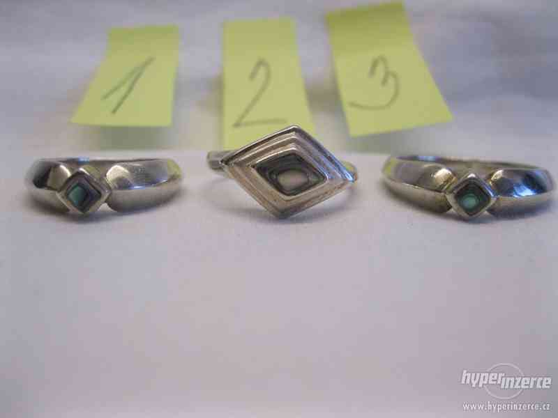 Prsten - stříbro, perleť, vel. 52-62 - foto 1