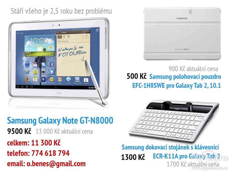 Tablet SAMSUNG Galaxy Tab 2, 10.1 s příslušenstvím - foto 1