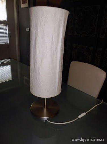 Stolní lampa IKEA, kombinace nerez / japonský papír - foto 3