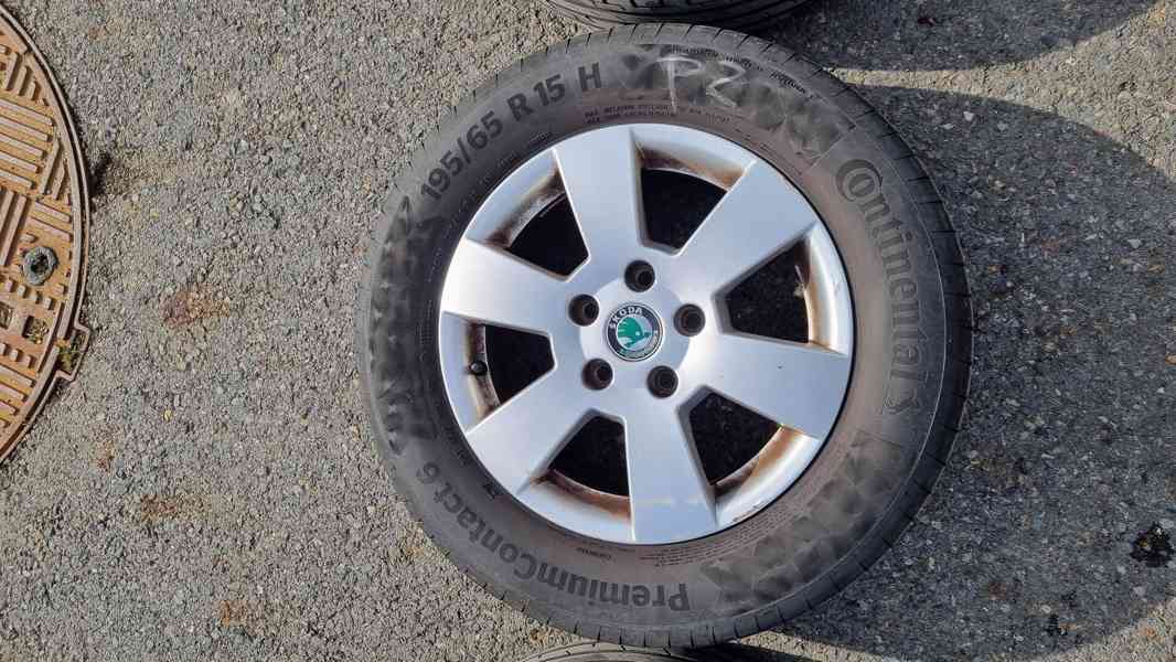 ALU disky Škoda 15¨ + letní pneu Continental - foto 4