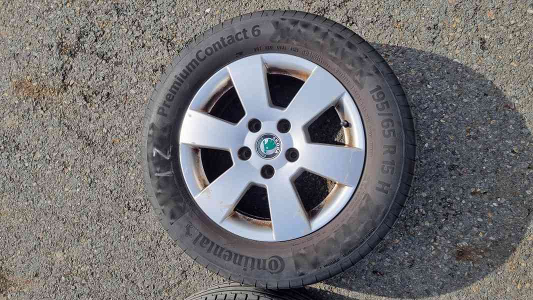 ALU disky Škoda 15¨ + letní pneu Continental - foto 5