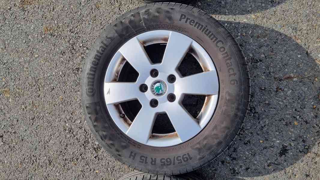 ALU disky Škoda 15¨ + letní pneu Continental - foto 3