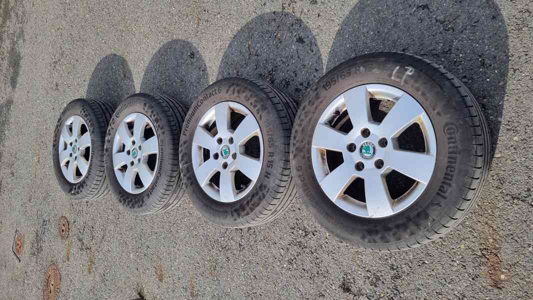 ALU disky Škoda 15¨ + letní pneu Continental - foto 1
