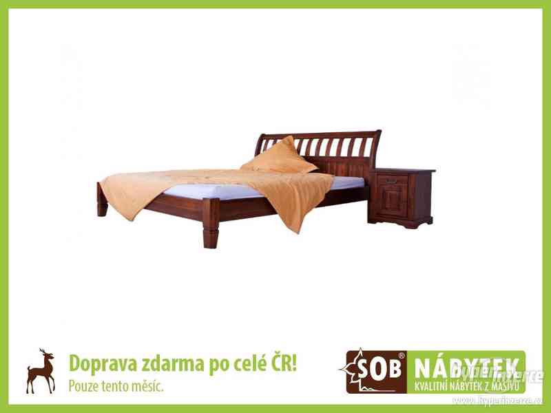Postel z masivu, Luxusní postel, Dřevěná postel - foto 1