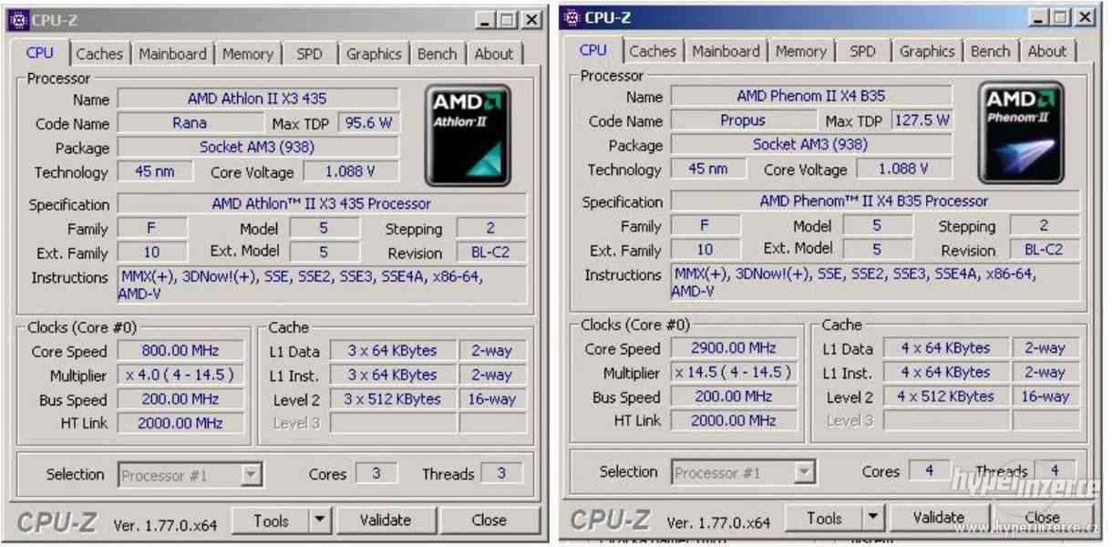 AMD Athlon II X3 435 2.9 GHz AM3 - jede i jako 4 jádro - foto 2