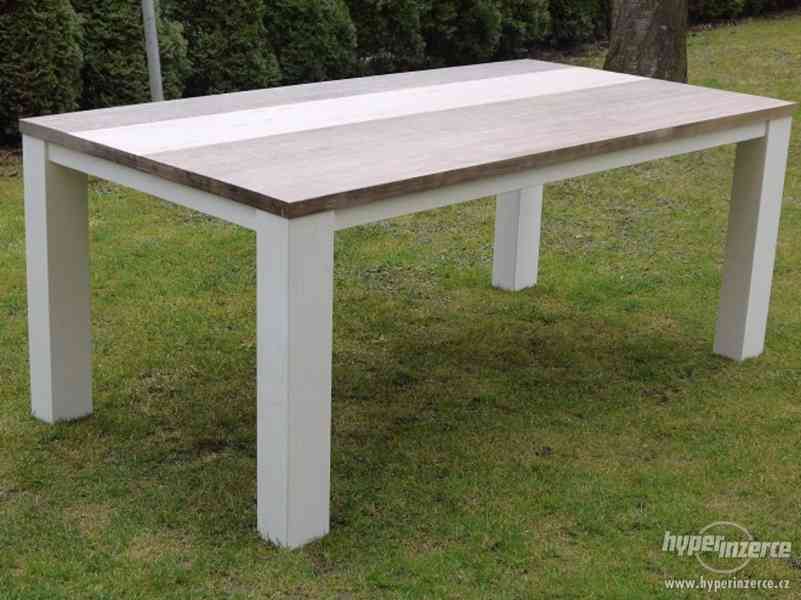 Jídelní stůl Risto- tvrdé dřevo akácie - foto 1