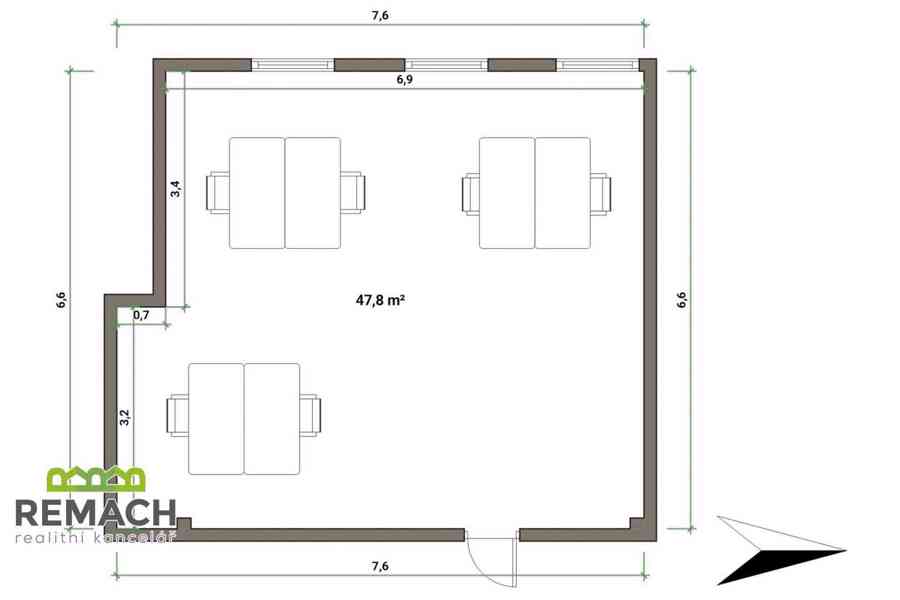 Pronájem, kanceláře, 41 m2, ulice Města Mayen, Uherské Hradiště - foto 2